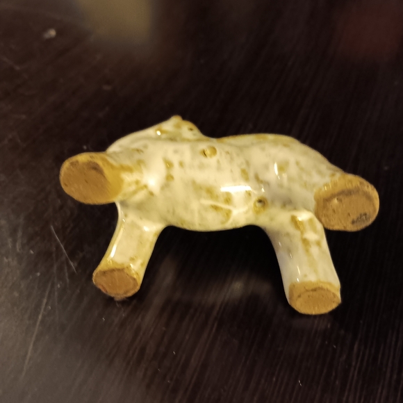 CERAMIC DOG BITING TAIL FIGURE - Picture 2 of 3